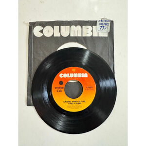 1975 Columbia Records 45 RPM Earth,Wind & Fire “ Sing A Song” 3-1025
